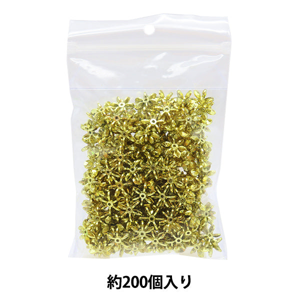 خرز "عرض خرز الزهرة حوالي 1.4 سم ذهبي"