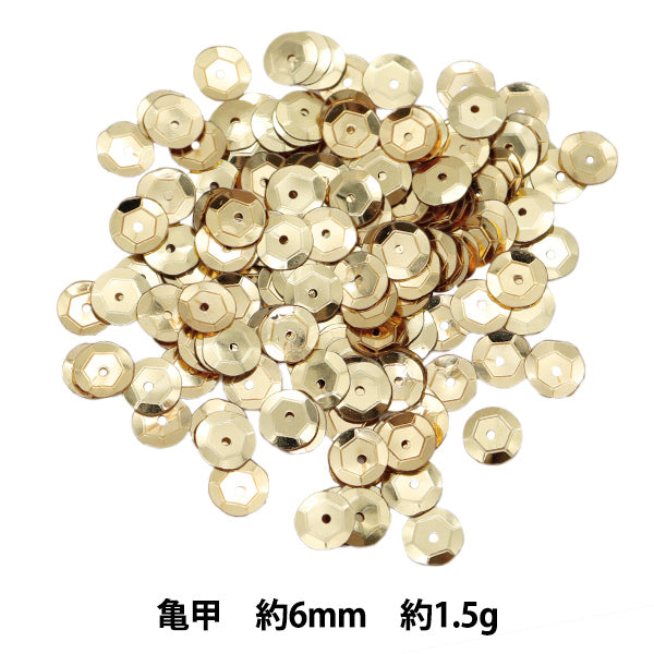 Sequin "Sequins, Tortoiseshell, Color, Light Gold, Approx. 6mm, H5501" MIYUKI