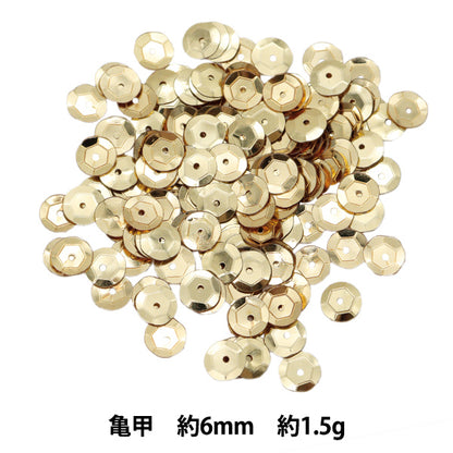 Sequin "Sequins, Tortoiseshell, Color, Light Gold, Approx. 6mm, H5501" MIYUKI
