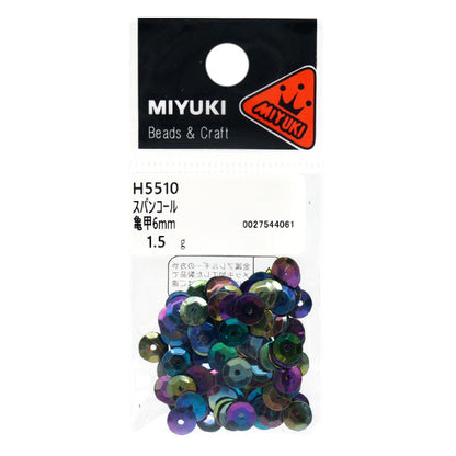 Sequin "Sequins, Tortoiseshell, Colored, Tamamushi, Approx. 6mm, H5510" MIYUKI
