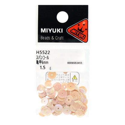 Sequin "Sequins, Tortoiseshell, Color, Aurora, Approx. 6mm, H5522" MIYUKI