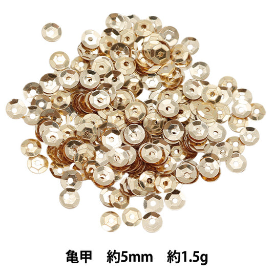 Sequin "Sequins, Tortoiseshell, Color, Light Gold, Approx. 5mm, H5523" MIYUKI