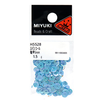 Sequin "Sequins Tortoise Shell Color Aqua Approx. 5mm H5528" MIYUKI