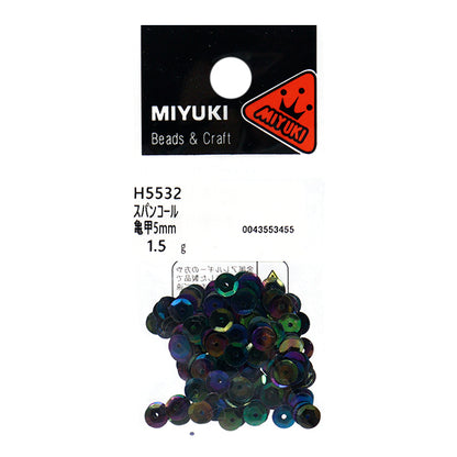 Sequin "Sequins, Tortoiseshell, Colored, Tamamushi, Approx. 5mm, H5532" MIYUKI