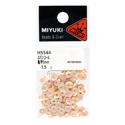 Sequin "Sequins, Tortoiseshell, Color, Aurora, Approx. 5mm, H5544" MIYUKI