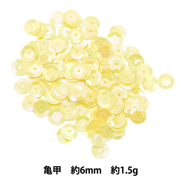 Sequin "Sequins, Tortoiseshell, Rainbow, Yellow, Approx. 6mm, H6014" MIYUKI