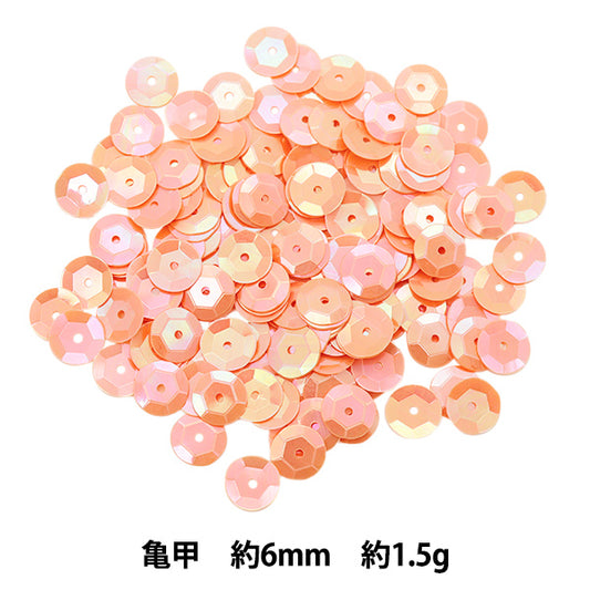 Sequin "Sequins, Tortoiseshell, Rainbow, Orange, Approx. 6mm, H6016" MIYUKI