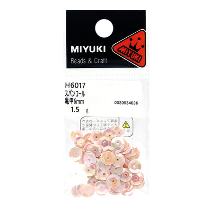 Sequin "Sequins, Tortoiseshell, Rainbow, Ivory, Approx. 6mm, H6017" MIYUKI