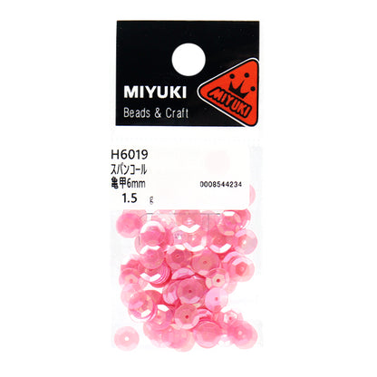 Sequin "Sequins, Tortoiseshell, Rainbow, Pink, Approx. 6mm, H6019" MIYUKI