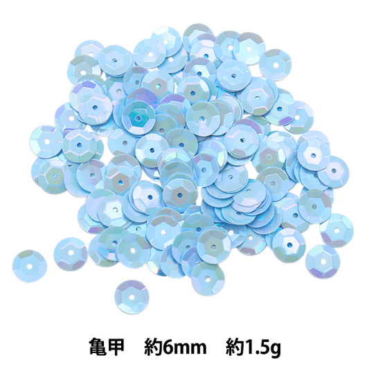 Sequin "Sequins, Tortoiseshell, Rainbow, Aqua, Approx. 6mm, H6022" MIYUKI