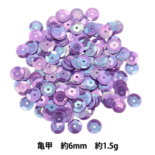 Sequin "Sequins, Tortoiseshell, Rainbow, Purple, Approx. 6mm, H6023" MIYUKI