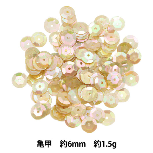 Sequin "Sequins, Tortoiseshell, Rainbow, Ivory, Approx. 6mm, H6024" MIYUKI