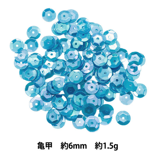 Sequin "Sequins, Tortoiseshell, Rainbow, Blue, Approx. 6mm, H6089" MIYUKI