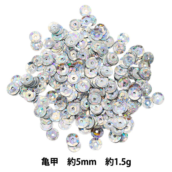 Sequin "Sequins, Tortoiseshell, Prism, Silver, Approx. 5mm, H6026" MIYUKI