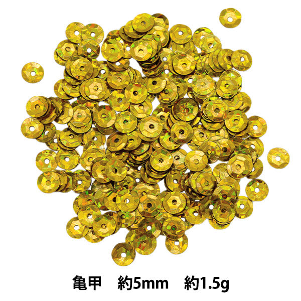 Sequin "Sequins, Tortoiseshell, Prism, Gold, Approx. 5mm, H6027" MIYUKI
