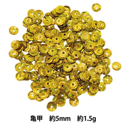 Sequin "Sequins, Tortoiseshell, Prism, Gold, Approx. 5mm, H6027" MIYUKI