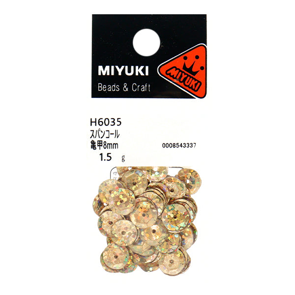 스팽글 『스팽글 거북이 쉘 프리즘 금 약. 8mm H6035" 미유키