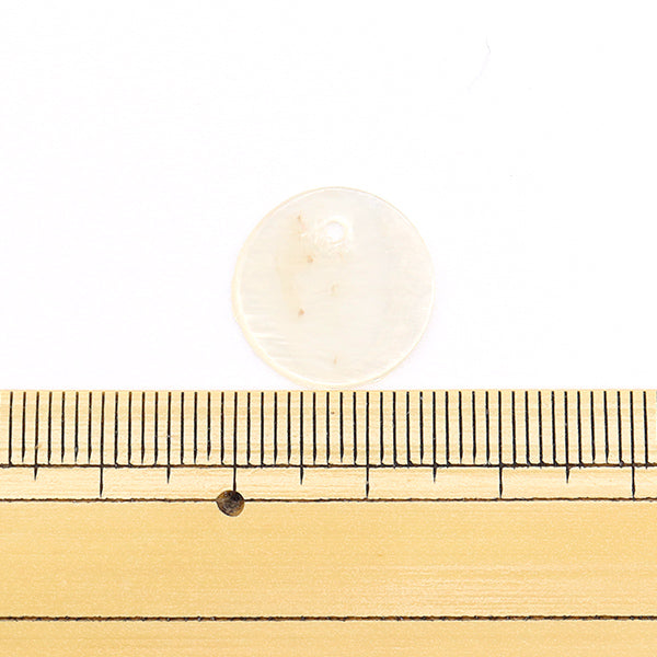 アクセサリー素材 『シェルパーツ 1.5cm ホワイト 2枚入り 271/0264』