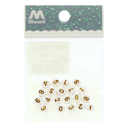 Cuentas "acrílicoCuentas Números Hiramaru Gold 20 piezas BE1368-XXX"