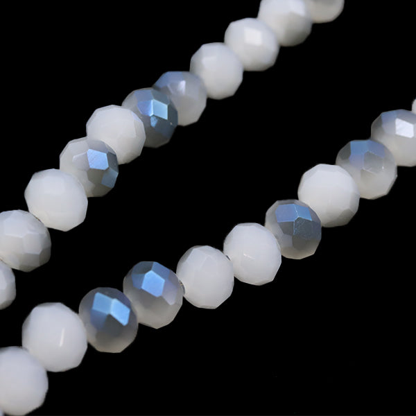 خرز `` قطع زرخرز ثنائي اللون 4 ملم أبيض كحلي BE1491-XXX”