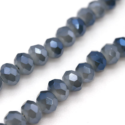 Perlen "Knopf geschnittenPerlen Bicolor 4mm Navy BE1493-XXX "