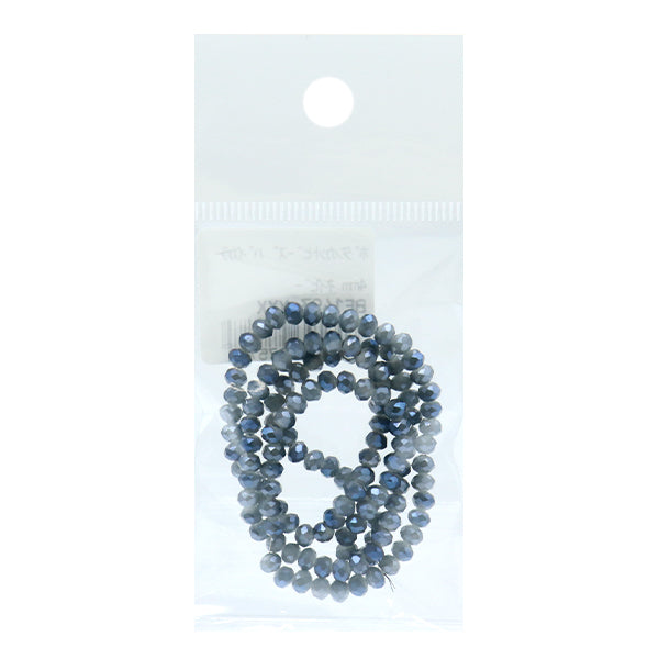 Perlen "Knopf geschnittenPerlen Bicolor 4mm Navy BE1493-XXX "