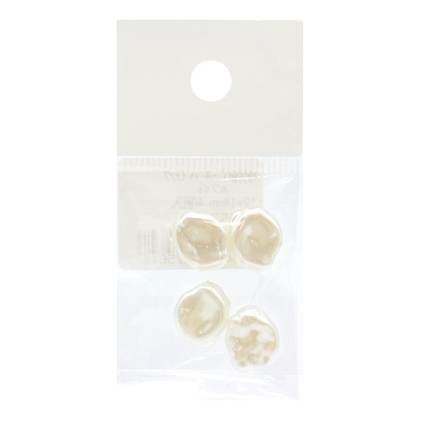 Perlen "Harzperlen Barockweiß 12 mm x 14mm 4 Stück PL0574"