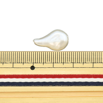 Perles "Résine Pearl Baroque blanc 11 mm x 17 mm 4 pièces PL0575"