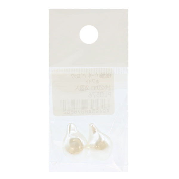 Perles "Résine Pearl Barock blanc 14 mm x 20 mm 2 pièces PL0576"