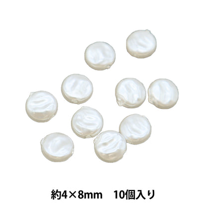 Perlen "Harzperlen Barockweiß 4mm x 8mm 10 Pl0578"