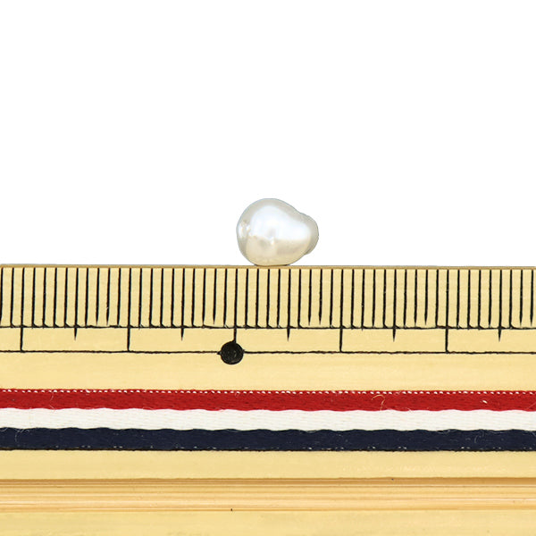 Perlen "Harz Perle Barock Weiß 7mm x 8mm 10 Stück pl0579"