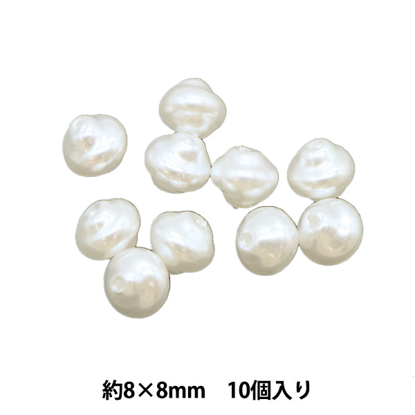 Perlen "Harzperlen Barockweiß 8mm x 8mm 10 Teile PL0580"