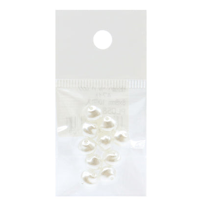 Perlen "Harzperlen Barockweiß 8mm x 8mm 10 Teile PL0580"