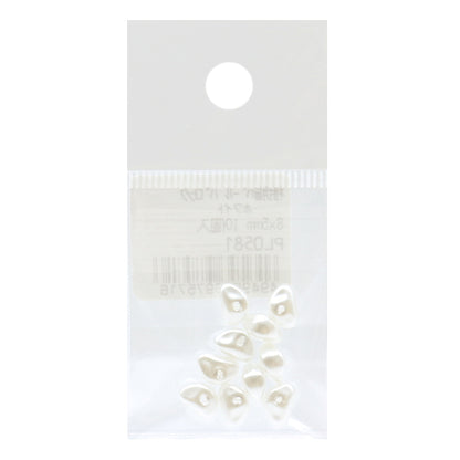 Perlen "Harz Perle Barock White 8mm x 5 mm 10 Stück Pl0581"