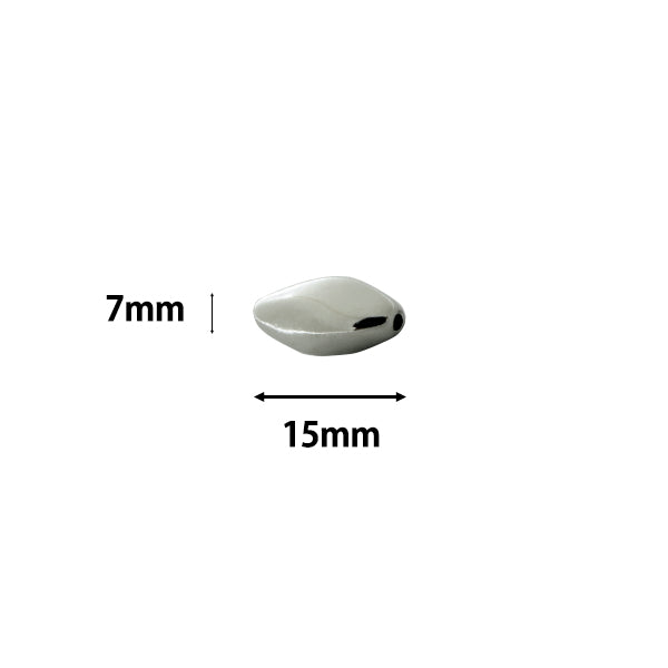 ビーズ 『CCBメタルビーズ 7×15mm シルバー 4個入り BE1535-205