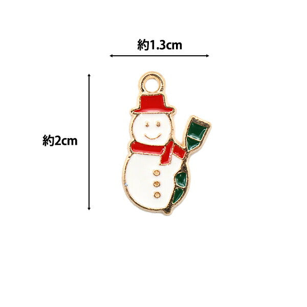 アクセサリー素材 『クリスマスチャーム 雪だるま 2個入リ CM5409-XXX