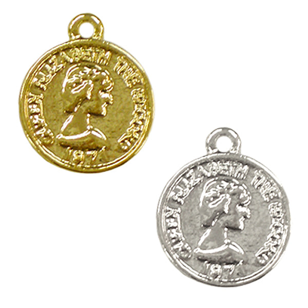 Soporte de artesanía "Moneda de encanto (#10253) Oro"