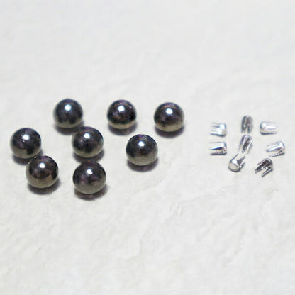 Perlen "Liberlyino Farbperle 6mm Gunmetal etwa 25 Rev-08 g" KIYOHARA