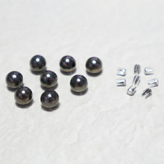 ビーズ 『リベリーノ カラーパール 6mm ガンメタ 約25個 REV-08 GM』 KIYOHARA 清原