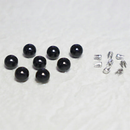 Perlen "Liberlyino Color Pearl 6mm Black ca. 25 Rev-08 Bk" KIYOHARA