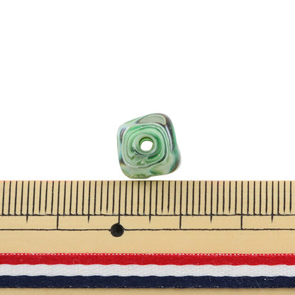 Ручной кронштейн «Тонбо -шарико -хрустальный мраморной кости зеленый 5 5"