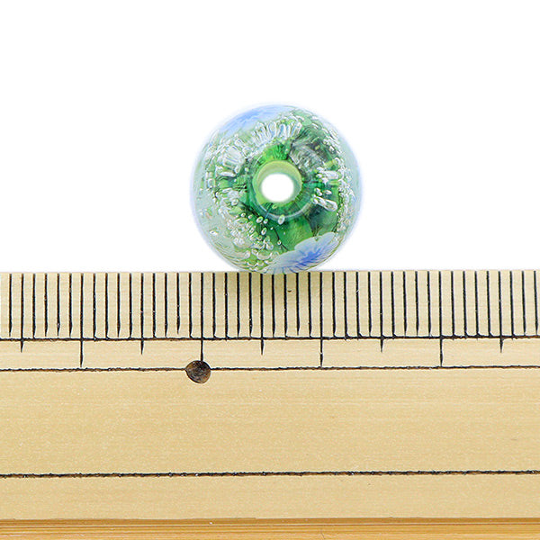 Materiale accessorio "Tonbo Ball Pattern Flower Pattern Green 14-3.0"