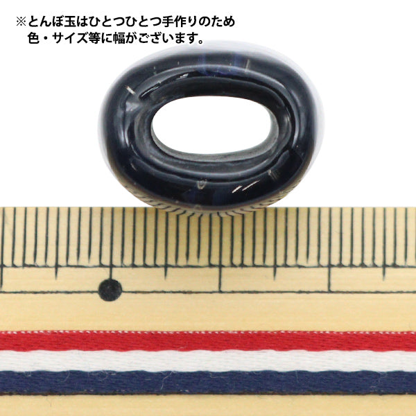 Accessories material "Tonbo ball band fasten night cherry blossom black OBYOZA"