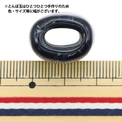 Accessories material "Tonbo ball band fasten night cherry blossom black OBYOZA"