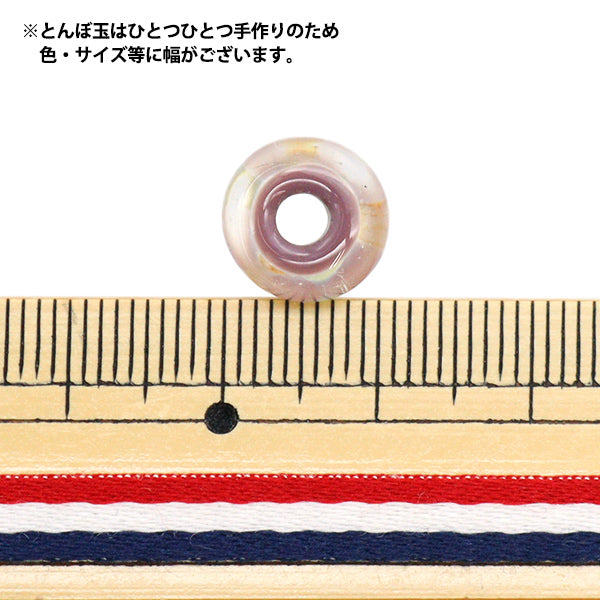 Accessory material "Tonbo ball striped solo van a purple shima-A"