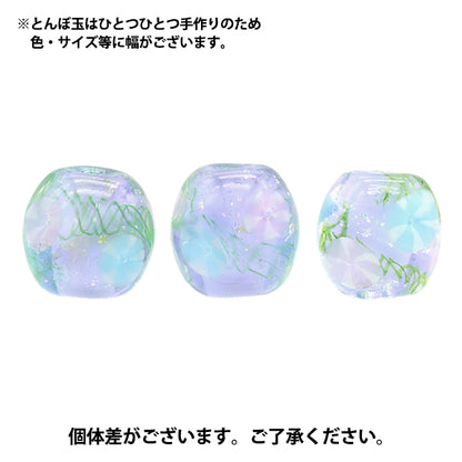 配件材料“ Tonbo Ball Ryatsu Purple Mor”