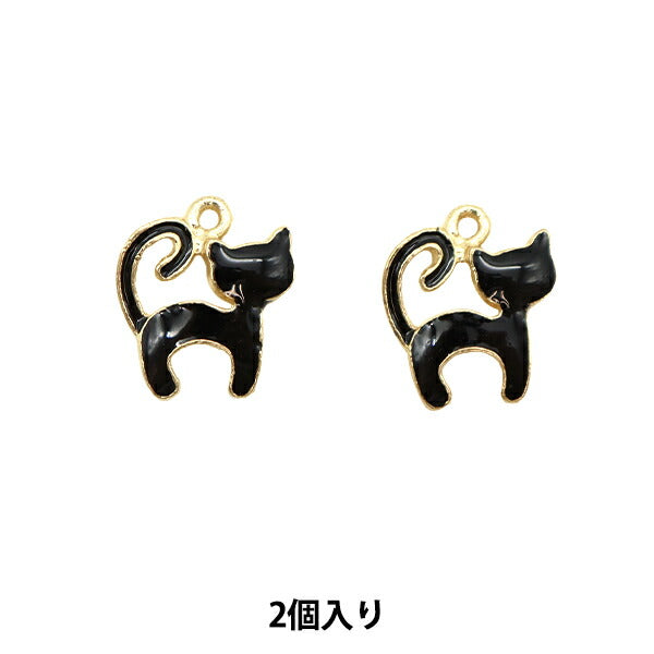 Accessories material "Happy Charm Black Cat 2 Pieces HPC-4"