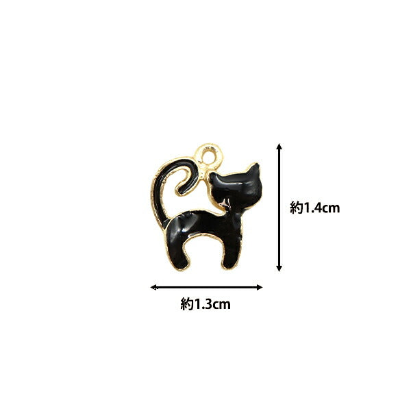 Accessories material "Happy Charm Black Cat 2 Pieces HPC-4"