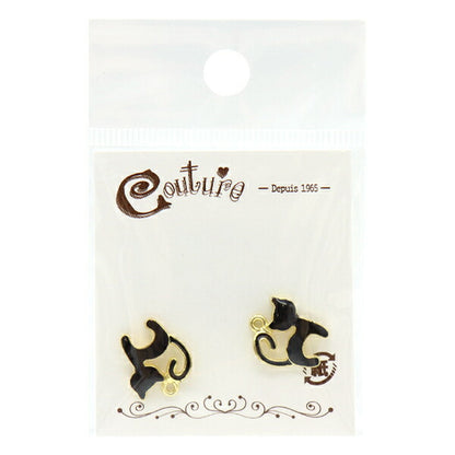 Materiale degli accessori "Happy Charm Black Cat 2 pezzi HPC-4"