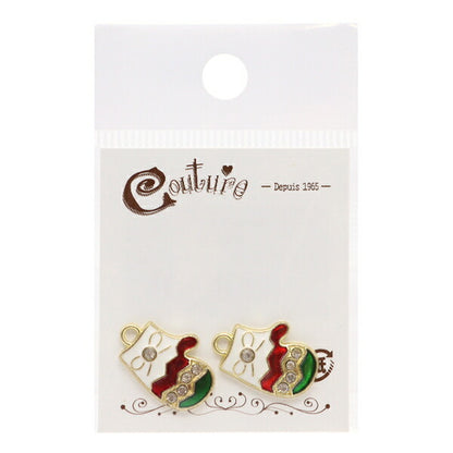 Accessory material "Christmas charm gloves 3 pieces TXC-5"